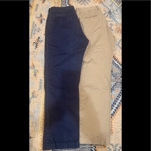 Lot 2 J Crew 770 chinos khaki and navy 31x30